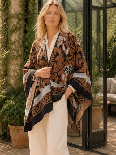 Image of Breezy Lane Shawl Wraps for Women Ponchos Ruana Wraps Cardigan