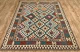 Rug Studios Teppich KELIM ORIGINAL | Farbe: Multi; Größe: 154 x 196 cm | strapazierfähig und leicht zu reinigen | Wohnzimmer | Schlafzimmer