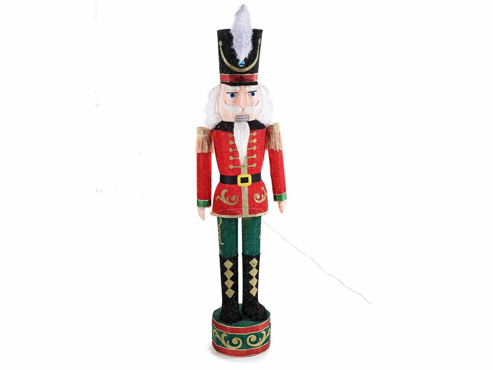 Gruppo Maruccia - Soldatino Schiaccianoci di Natale Gigante - Decorazione Natalizia per Interni ed Esterni - Addobbo per Casa, Giardino, Negozi, Vetrine - Altezza 1,63 Mt
