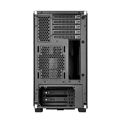 SilverStone SST-LD01B Lucid Mini Tower Micro ATX Custodia per computer, alta prestazione del flusso d'aria silenzioso, 3x vetro temperato