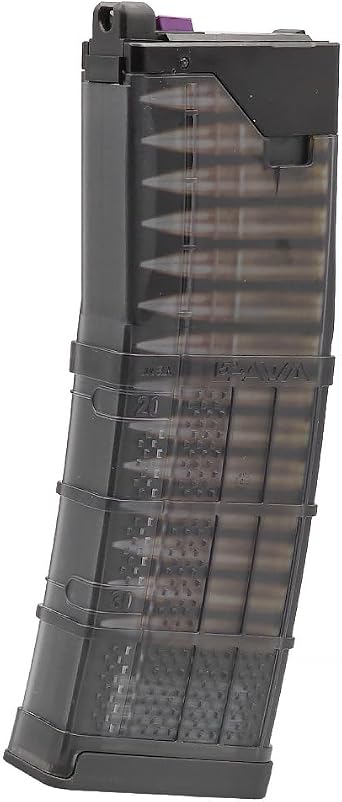 Military Garage EMG Electric Gun, Compatible with M4 Series, LANCER L5 AWM 300BLK, 150 Rungs, Spare Magazine, Officially Licensed, Reinforced Polymer Resin, BK Black