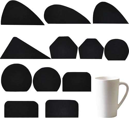 12 moldes de mango de taza de cerámica para arcilla DIY cerámica taza mango herramienta para diferentes formas y tamaños para cerámica arcilla