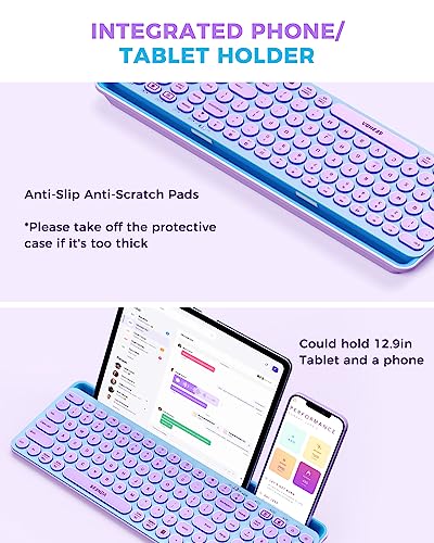 Seenda Bluetooth Keyboard And Mouse For Ipad, Multi-Device Bluetooth + 2.4G Wireless Keyboard Mouse With Tablet Holder For Macbook/Windows Computer thumb #2
