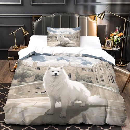 Housse de couette motif Samoyède pour une chambre douce et cocooning - 3