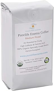 Purelife Mold-Free Coffee for Enemas, Gerson Recommended, Medium Air Roast for Purity, Pre Ground, 100& Organic, Superior Liver Detox