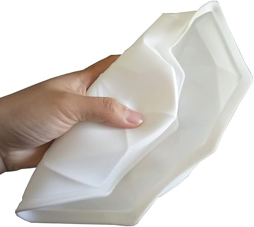 Miniatura 5 de Molde de silicona para postres de chocolate con forma de corazón de diamante, bandeja de silicona para hornear, molde de decoración de pastel no