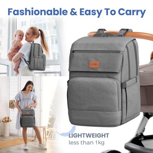 Image of PILLANI Baby Diaper Bag Backpack - Large Bag for Boys & Girls, Waterproof Diaper Backpack - Travel Diaper Bags w /Changing Pad, Baby Registry Search & Shower Gifts - Essentials Must Haves Newborn Stuff