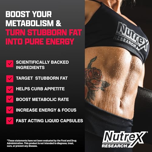 Nutrex Lipo-6 Black Max Strength Fat Burner - Fast Acting Energy, Weight Loss Diet Pills – Appetite Suppressant, Metabolism Booster - 120 Capsules - Image 4