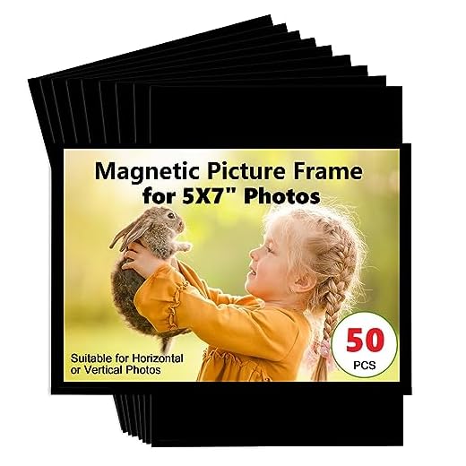50 Pack Magnetic Picture Frames 5X7