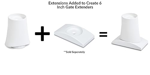 Miniatura 3 de Wall Nanny Accesorios de extensión de 6 pulgadas para puerta de bebé (fabricados en Estados Unidos) Conecta extensiones a la pared de la niñera y