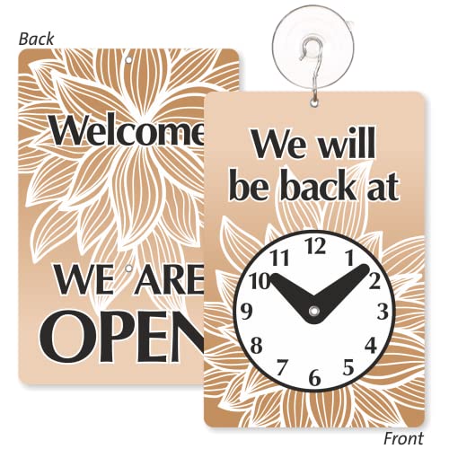 SmartSign Be Back Clock Sign