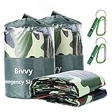 【Compacto y Liviano】: este saco de dormir térmico es ultra liviano almacenado en una bolsa pequeña, con solo 115 g de peso es fácil de transportar y almacenar, el saco de dormir no se siente una carga en sus aventuras, y guárdelo en cualquier lugar y ofrece suficiente espacio para utilízalo en situaciones de emergencia incluso con 2 personas y también reutilízalo si es necesario.