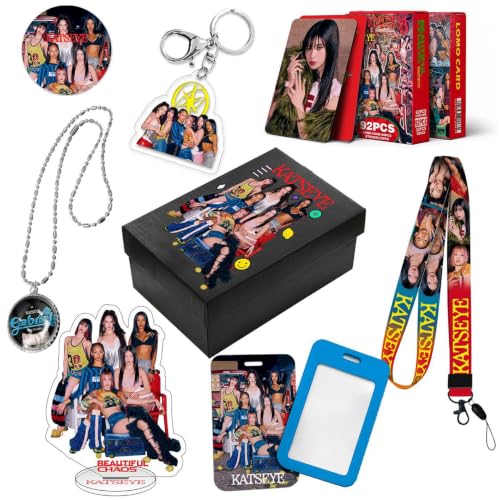 KATSEYE Merch 98Pcs Coffret Collection Kpop avec Photocards et Stand Acrylique
