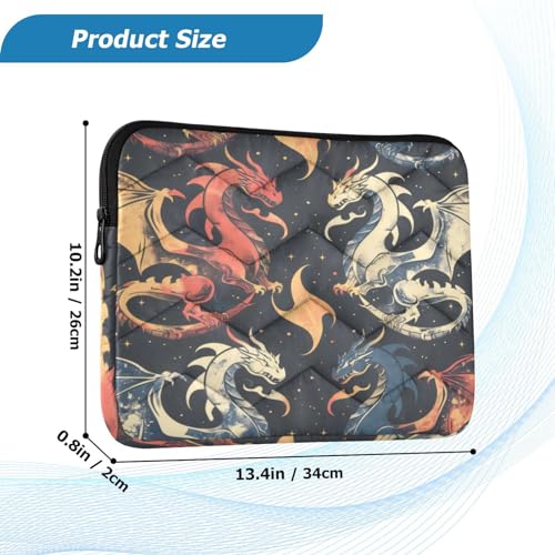 Funda para portátil 13-14 pulgadas diseño dragón impermeable miniatura 3