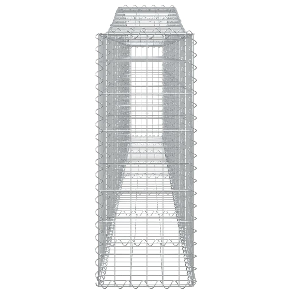 Hochbeet Pflanzkübel groß außen Balkon Pflanzkasten Gabione mit Hochbogen 400x30x80/100 cm Verzinktes Eisen Geeignet für Gartenbalkone im Freien