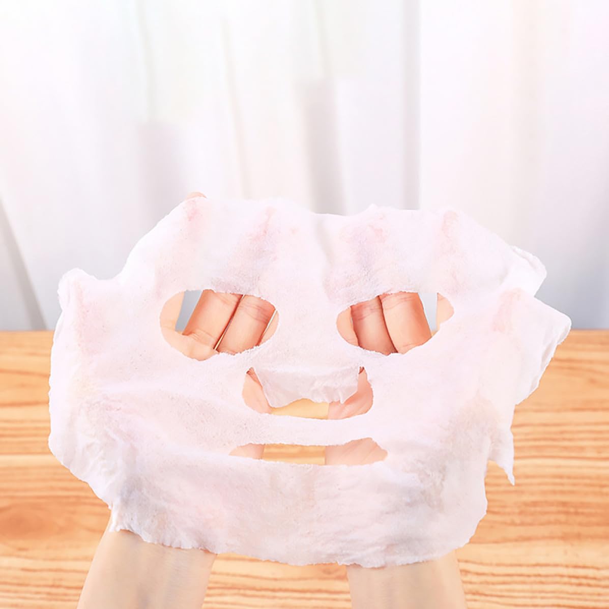 500piezas Unidades de Papel de Mascarilla Facial Desechable de Algodón para Cuidado Piel y Absorbente para Uso Casa y Viajes
