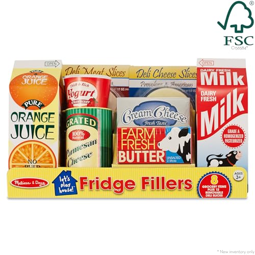 image for Melissa & Doug Fridge Fillers Grocery Play Food Cartons (8 Pieces) Woo