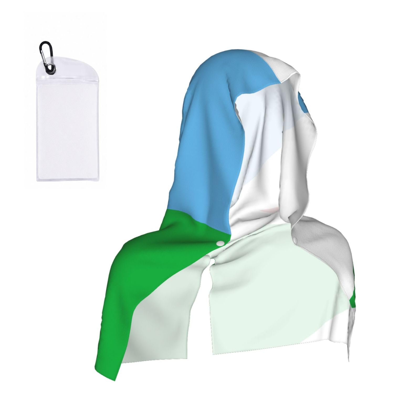 CNTDBU Flag of Djibouti Cooling Towel Hooded-Instant Chill Neck Cover for Sports, UV Cooling Rag for Running Gym