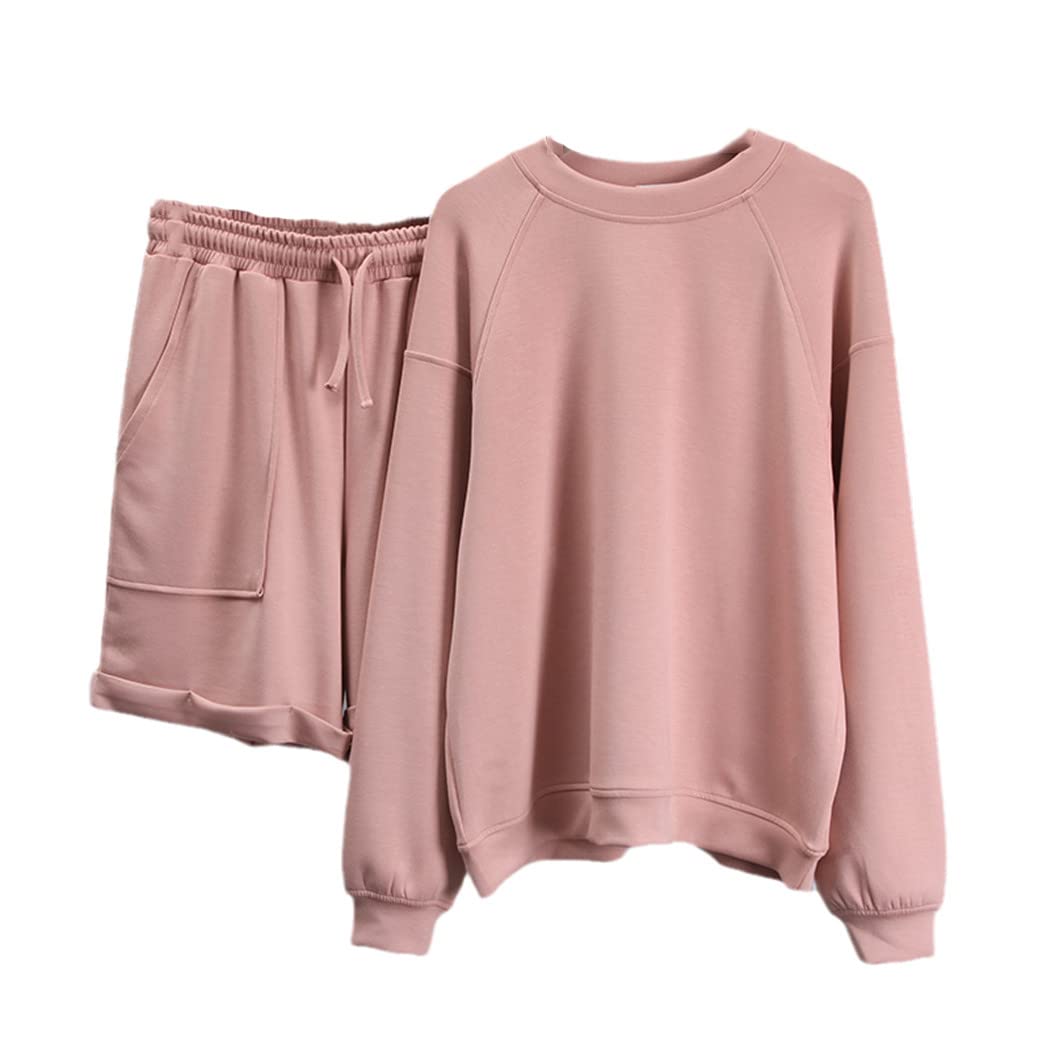 Ensemble survêtement confort sans serrer short rose taille L - 6