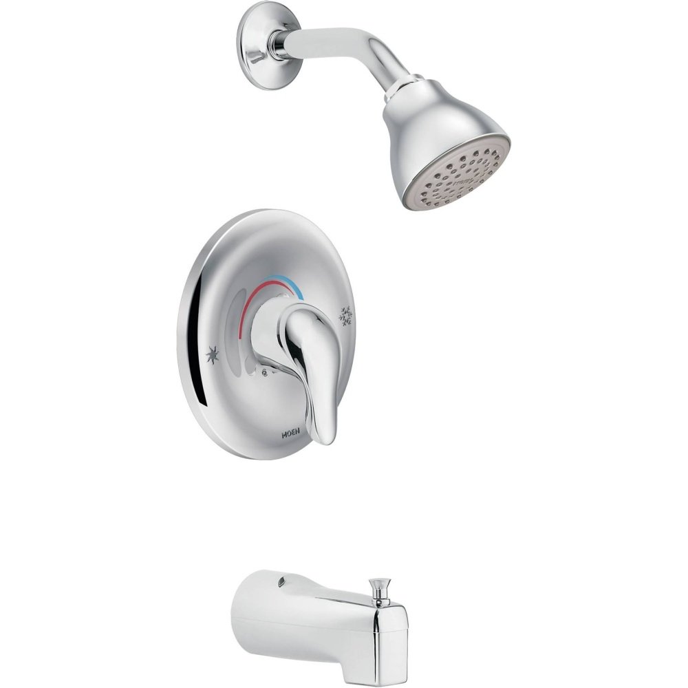 Chateau Chrome Posi-Temp Bathtub Trim Kit with Shower Head, Lever Handle, and Tub Spout, Valve Required, TL183EP