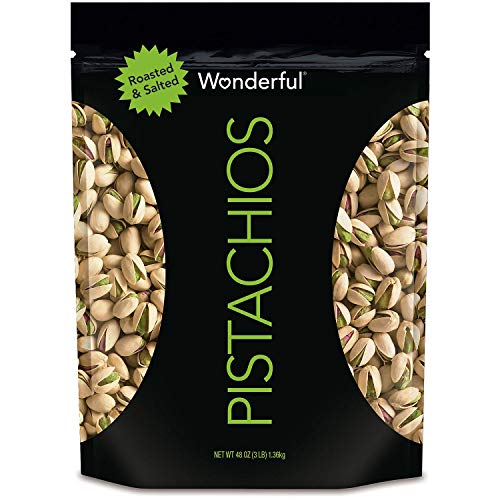 Wonderful Pistachios, Roasted & Salted, 48 Ounce. Resealable Bag
