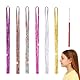 Menibeuty 6Pcs Hair Tinsel, Bunte Haarsträhnen Kinder Haar Lametta, Tinsel Hair Extensions, Glitzer Haarsträhnen, bunte Haardekorationen
