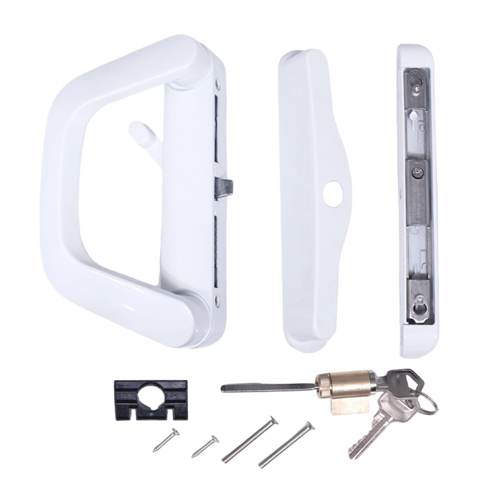 Kalttoy Multicolor Secure Exterior Door Handlekeyed Cylinder Mechanism Steel Construction Adjustable Screws For Various Door Thickness Adjustable Thickness