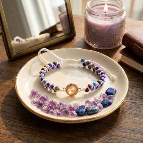 Image of YGLINE Stone Bead Yoga Meditation Bracelet Healing Crystal Double Layer Natural Gemstone Beaded Relax Anxiety Bracelets for Women Men