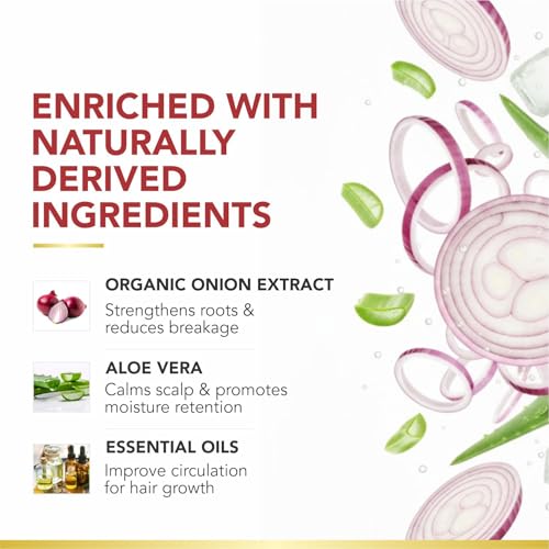 Image of Organic Onion Leave-In Hair Serum | Reduce Hair Fall, Strengthen Roots, Promote Growth | Lightweight & Non-Greasy | Safe for long-term daily use | 100ML