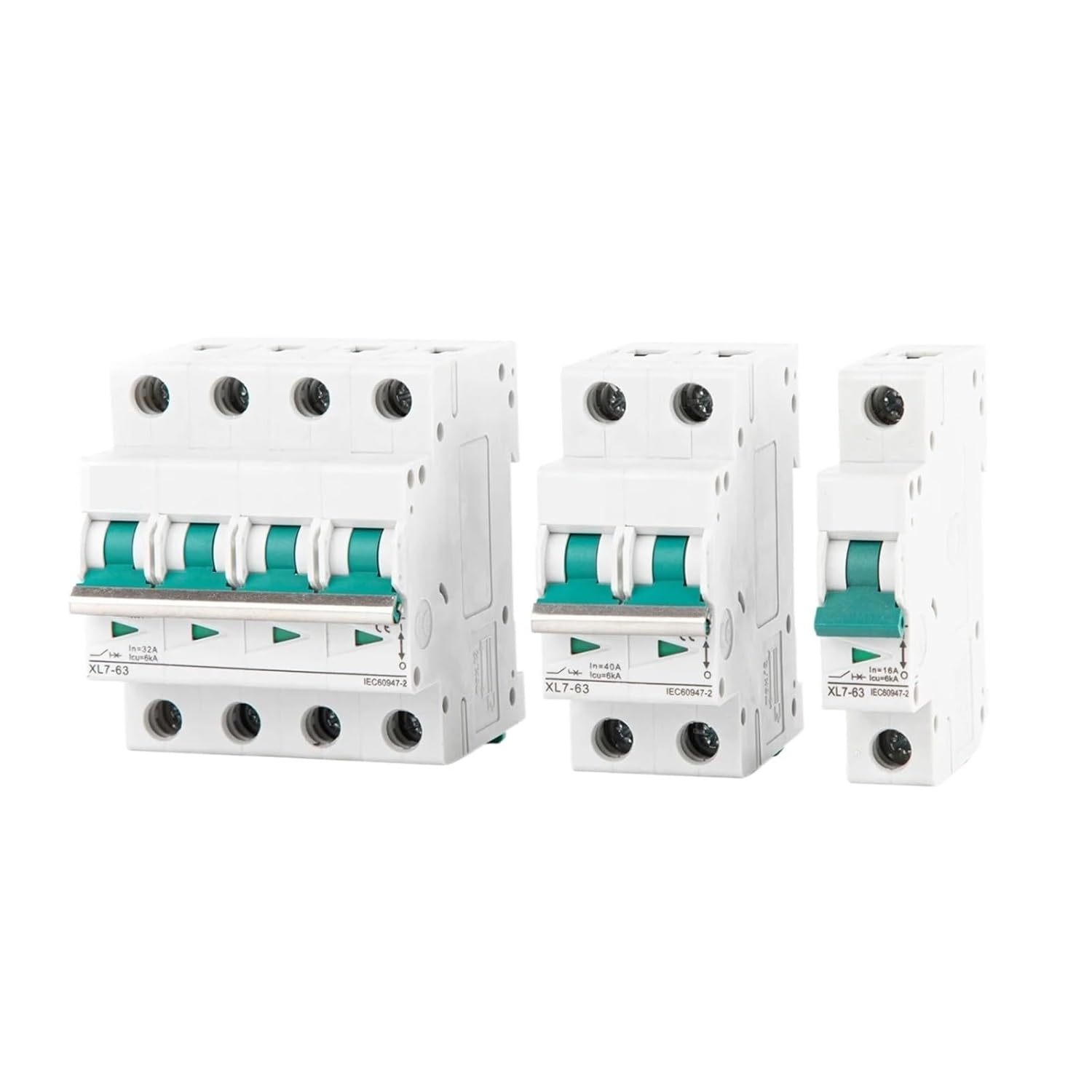1PCS CE XL7-63 2P 500V 600V 6KA 6A 10A 16A 20A 25A 32A 40A 50A 63A Small DC Circuit Breaker CE Certificate(50A 600V)