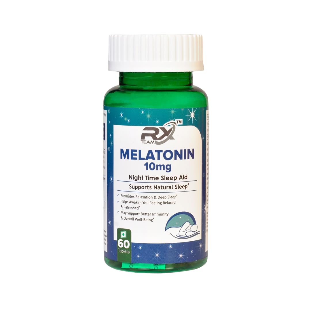Team RX Melatonin 10 MG Healthy Sleep Cycle | Helps Stress & Anxiety Relief | Improve Concentration | Non-Habit Forming (60 Tablets) (B093C6KGTQ) Amazon Price History, Amazon Price Tracker