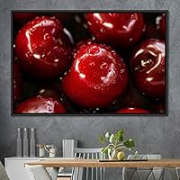 Framed Canvas Wall Art Fruity Citrus Colorful Farmhouse/Country Fruit Group Modern Art Multicolor Photography - 16x24 inches