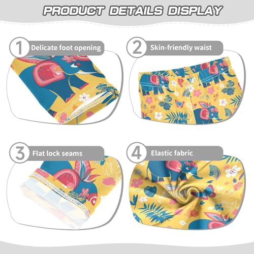 KLL Elephant Butterfly Toddler Baby Girl Basic Leggings Casual High Waisted Leg Yoga Pants Running3