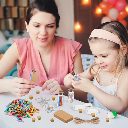 KATIMI Kleine Gläser Mit Korken Kit: 35 Stück Mini Glasflaschen Mit Korken, 10ml Kleine Fläschchen Zum Befüllen, Mini Glasflaschen Mit Korken Für Hochzeit Party Zubehör Dekorationen Geschenke