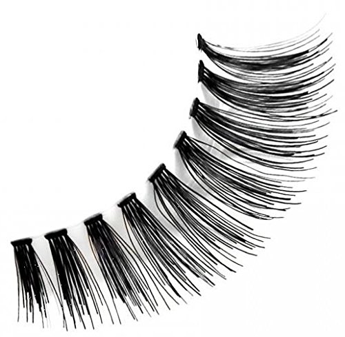 Amazing Shine Human Hair False Eyelashes - U2, Black - Image 3