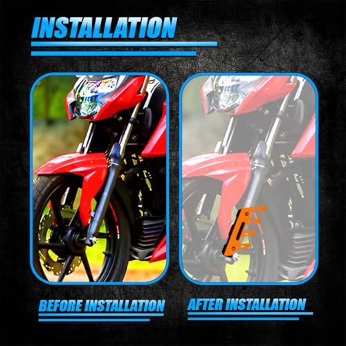 Image of ABS Shocker Protector | Front Fork Fender Protector | Universal Anti-Fall Slider Guard for All Bikes (Orange)