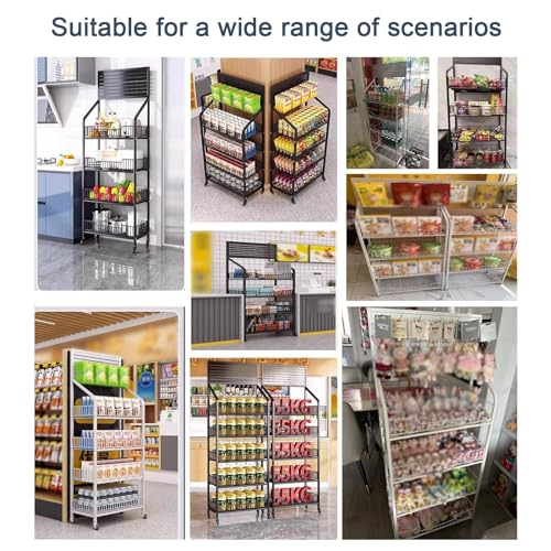 Présentoir à bonbons à 4 niveaux en métal pour snacks et chips - 7