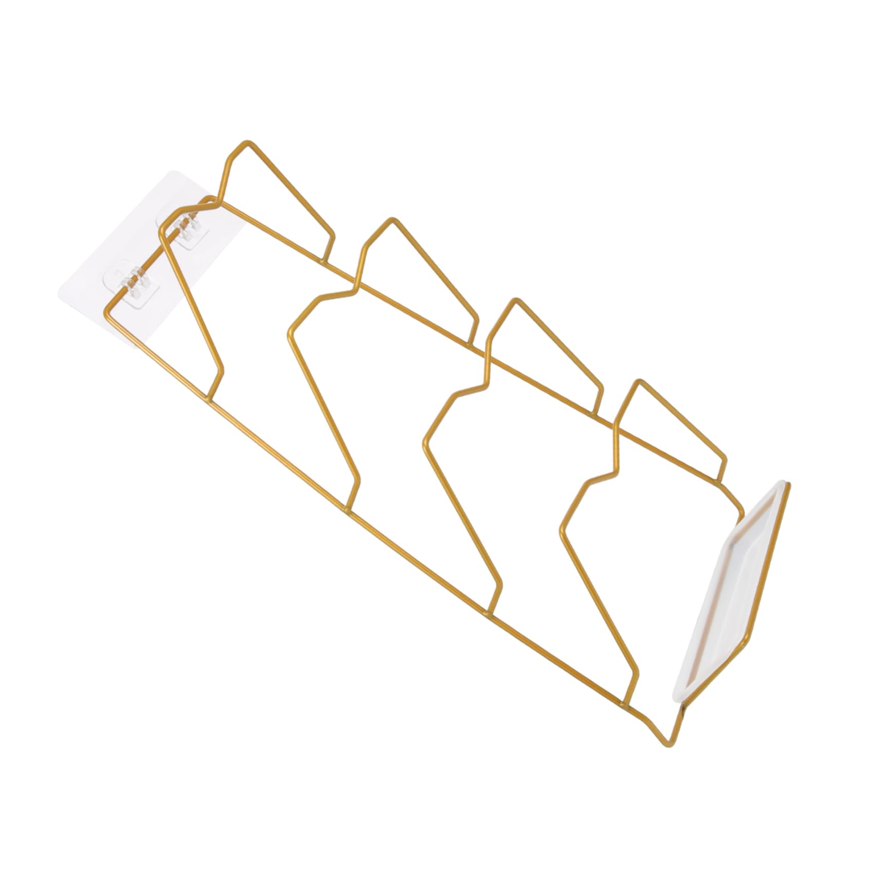 DECHOUS Portapadelle da Parete in Ferro e Silicone, Supporto per Coperchi Pentole e Padelle, Pratico per Cucina e Casa, Oro