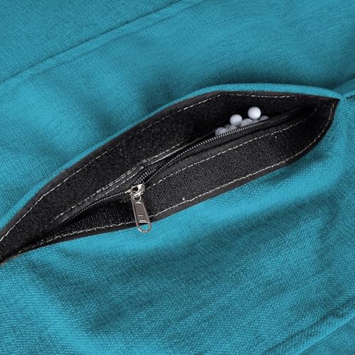 Image of Casa Copenhagen Premium Designer Fabric Bean Bag Chair, Filled with Beans | Capacity: Upto 7 Ft Height, 200 KG Weight | 5XL | Sky Blue