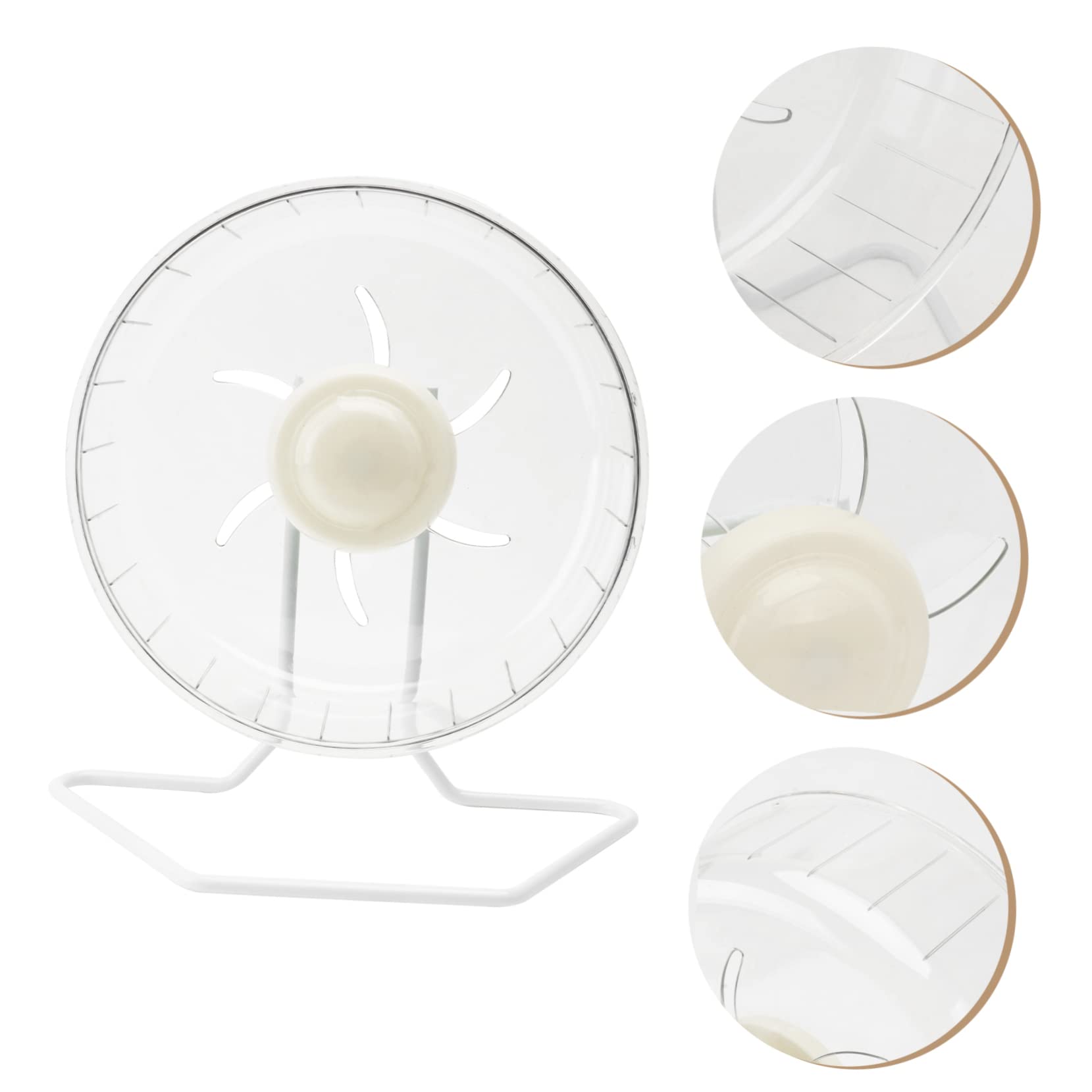 Ruota Silenziosa per Criceti, Gioco da Corsa Estremamente Silenzioso | Piccoli Animali, Bianco, Plastica e Ferro, Forma a Ruota, Accessorio per Esercizio Quotidiano