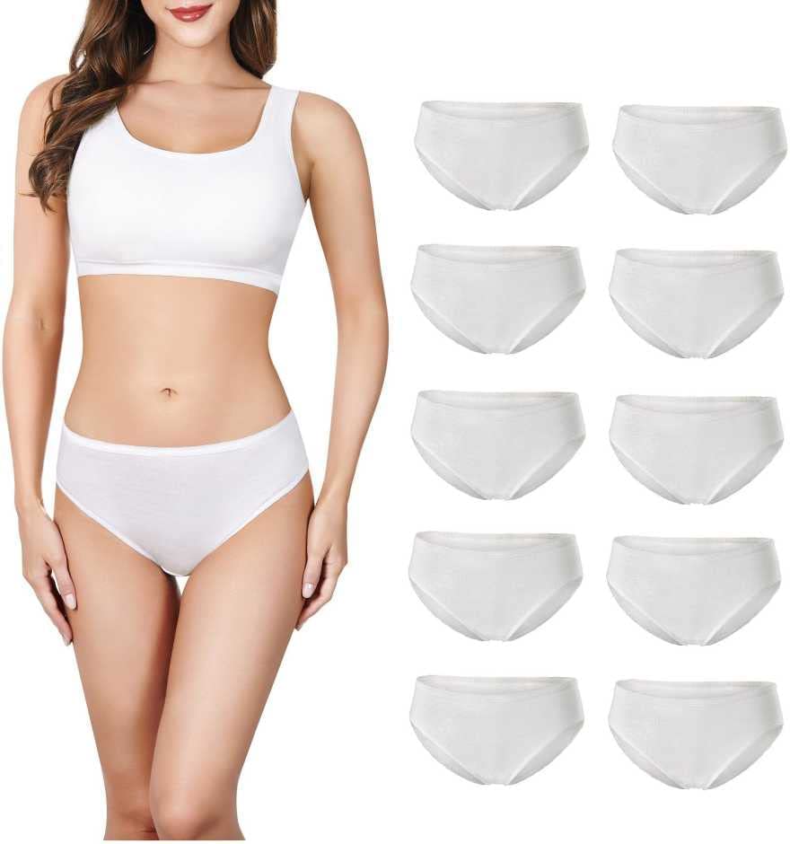 CareDone Unisex Disposable 100% White Underwear, Travel Panties for Men Women Unisex Use and Throw Hotel Spa,Camping, Fitness, Old Age(Pack of 10) Cotton (XS) (B0D9YC4NM1) Amazon Price History, Amazon Price Tracker