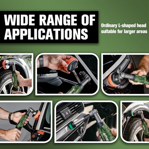 Image of BATOCA S6 Mini Cordless Polisher for Car Detailing, 2x2.0Ah Batteries, Rotary Buffer, 12mm Dual Action Polisher 1-3 Inch, 2 Different Speeds Heads Systems, 4.2k-21k&1-5k RPM Camouflage Pattern Style