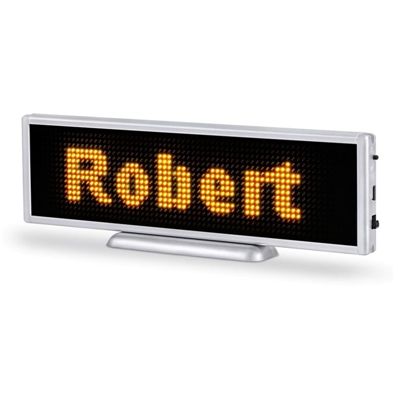 Soporte programable for cualquier idioma con pantalla LED informativa de mesa