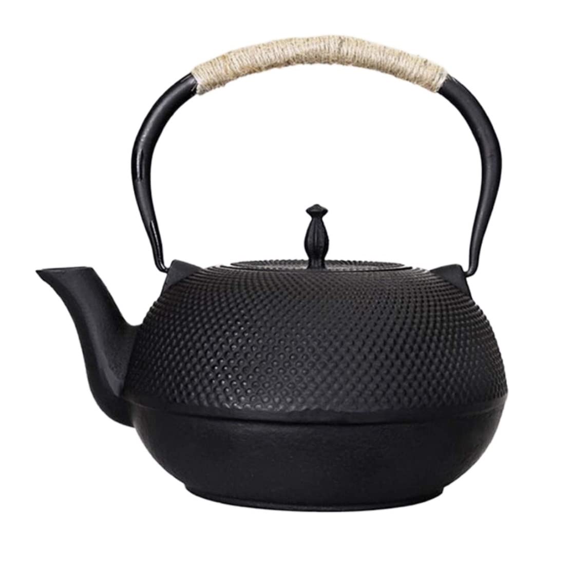 Totiki A Teapot 60Oz/1.8L Cast Iron Teapot With Infuser Large Capacity Te Pot Uncoated Japanese Iron Pot Chinese Style Retro Iron Cast Iron Te Pot (Color : Size : 1800Ml)
