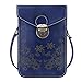 Bosam Soft faux Leather Crossbody Phone Pouch for girl cellphone mini purse for Iphone 7 plus 6s SE Samsung glaxy S7 edge(Navy Blue)