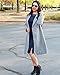 CURLBIUTY Women Swing Double Breasted Coats Long Trench Coat Jacket Grey L