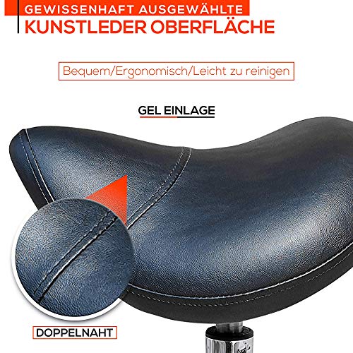 VAKON SALON - Ergonomischer Sattelhocker auf Rollen, höhenverstellbar von 55 - 75 cm - Drehhocker, Rollhocker… – Bild 5