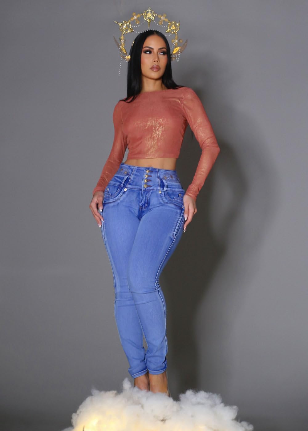 Moda Xpress High Waisted Butt Lifting Jeans for Women - Colombian Design Jeans Levanta Cola - Image 3