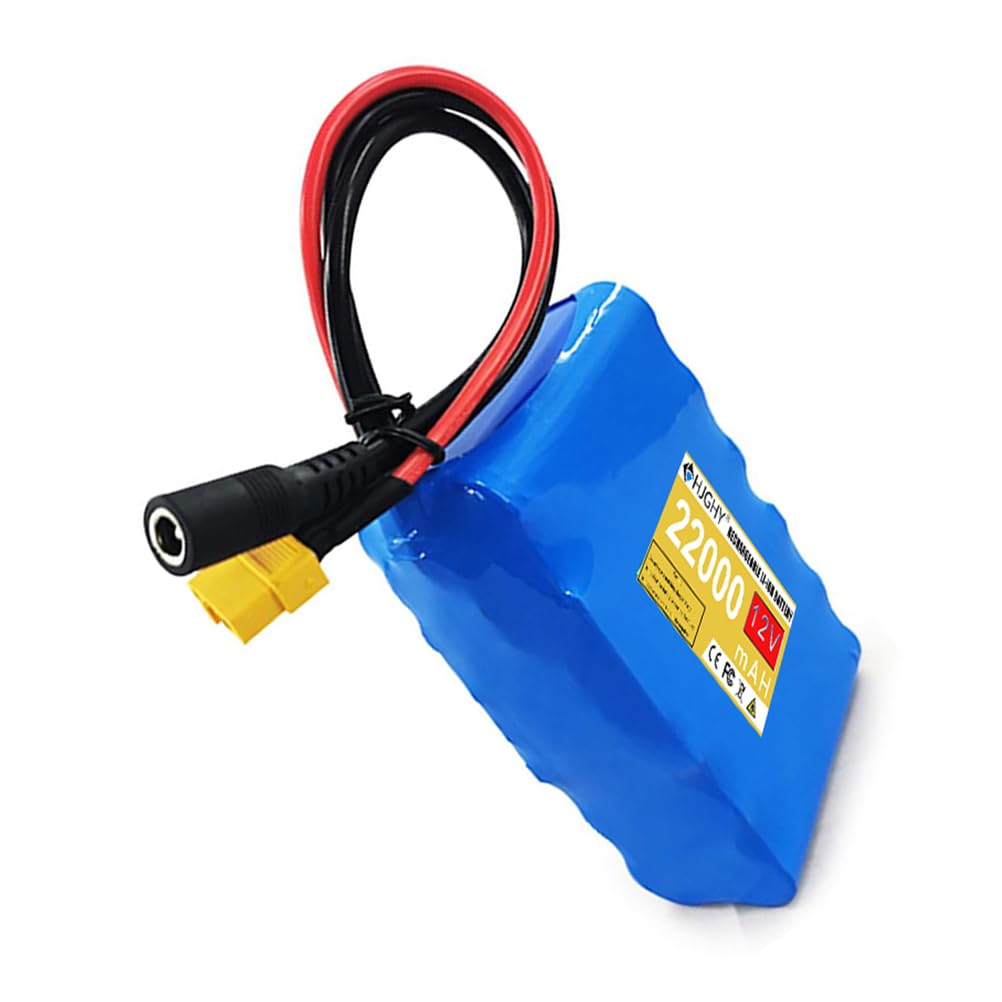 Akumulator litowy 12 V do łodzi gniazdowej 18000 mah 22000 mah pilot o dużej mocy bateria do łodzi z przynętą na ryby z wtyczką DC i XT60
