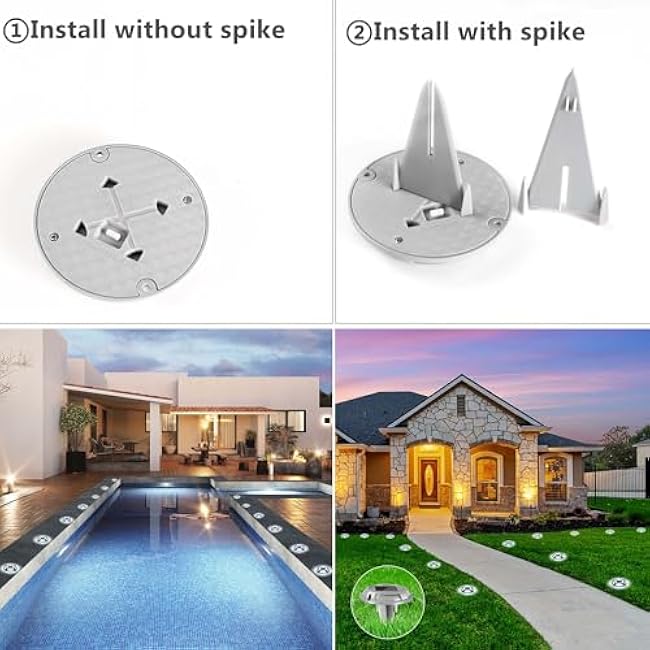 Driveway Lights Deck Dock Lights Step Light Road Markers Cool White/Warm White 4Pack